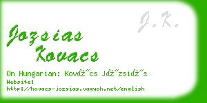 jozsias kovacs business card